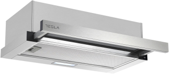 Hota incorporabila telescopica Tesla DT600AXB 350 m3/h Doua motoare 2x60 W Iluminare LED 1x2 W 60 cm Gri/Inox 