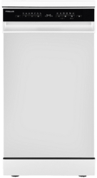 Masina de spalat vase slim Finlux DFX4588C W ExtraDry Turbo Speed+ Display LED 10 seturi 8 programe 45 cm Clasa B Alba 