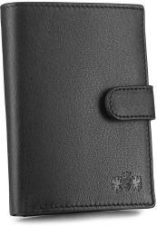 Portofel barbati Zagatto R ZG-N4L-F2 Fabriano Piele naturala 12.7x9.3x3 cm Negru 