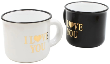 Set 2 Cesti Espresso Nekupto &ndash &ldquo I &hearts YOU&rdquo 2 x 80 ml 