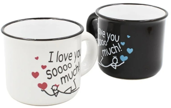 Set 2 Cesti Espresso Nekupto &ndash &ldquo I love you soooo much&rdquo 2 x 80 ml 