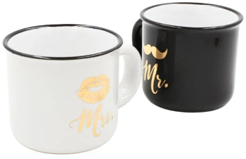 Set 2 Cesti Espresso Nekupto &ndash &ldquo Mr. and Mrs.&rdquo 2 x 80 ml 