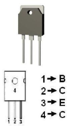Tranzistor NPN putere 25W frecventa 100MHz 1.5A 160V 