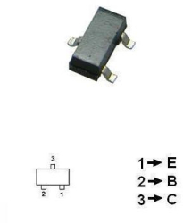 Tranzistor RF PNP AF SMD BC850C 