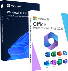 Windows 11 Pro + Office 2021 Pro Plus Retail - licente transferabile - pentru birouri si uz comercial