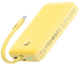 Acumulator extern Baseus Magnetic Mini Wireless 10000mAh 30W Incarcare rapida USB-C Galben 
