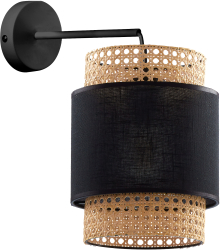 Aplica de perete ADVITI Lana 1P AD-LD-6236BE27T 60W E27 negru/maro 