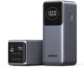 Baterie externa UGREEN PB724 12.000 mAh 100W Digital Display Gri 