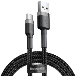 Cablu Baseus Cafule USB USB-C 2A 2m gri+negru 