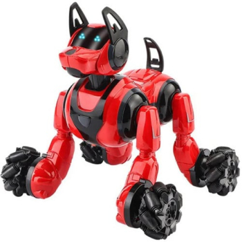 Caine Robot inteligent controlabil prin gesturi si telecomanda iUni 800A Rotire 360° Rosu 