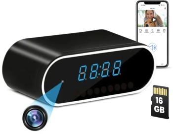 Ceas Spion cu Camera Wi-Fi iUni IP07 Full HD 16GB 160° Night Vision Senzor miscare P2P