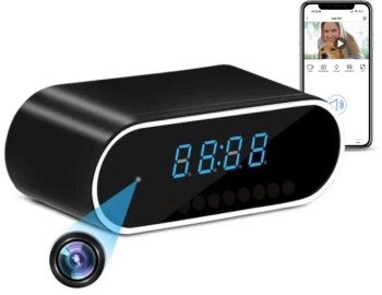 Ceas Spion cu Camera WiFi iUni IP07 Full HD Unghi larg 160 grade Night Vision Senzor miscare P2P 