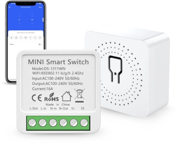 Comutator Releu inteligent WiFi iUni DS2 WiFi 16A Smart Life / Tuya APP Programabil Control vocal 