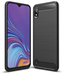 Husa pentru Samsung Galaxy A10 / M10 - Techsuit Carbon Silicone - Black 