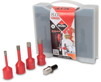 Kit carote diamantate Mini DryGres 6 8 10 12mm 4 buc. - RUBI-50938 