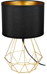 Lampa de noptiera ADVITI VADE 1P AD-LD-6457B-CE27T E27 1 x 60W negru/auriu 