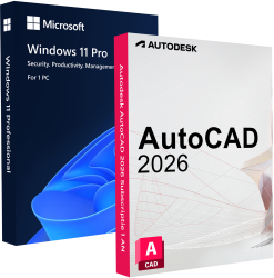 Licenta Windows 11 Pro Upgrade + AutoCAD 2026 Subscriptie 1 An- 2 dispozitive 