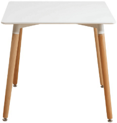 Masa dining alb/fag 70x70 cm DIDIER 4 NEW Sani 70 x 70 x 74 cm 