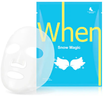 Masca iluminatoare din bioceluloza cu niacinamida si aloe vera Snow Magic 23 g When 