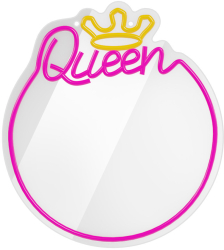 Oglinda Neon LED profesionala Regina calda si roz Forever Light 