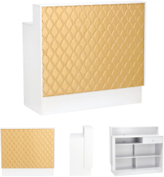 Receptia unui salon de coafura tapitat Crafti 124 cm cosmetica pentru salonul de infrumusetare SPA alb 