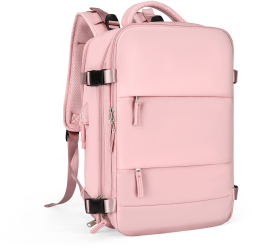 Rucsac Calatorie pentru Laptop Business pentru Avion port de incarcare USB pana la 35 L Impermeabil 42x30x20 cm Roz OBRALIX® 