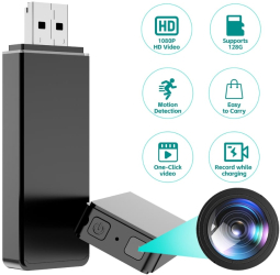 Stick USB cu Camera Full HD 1080P Senzor Miscare Baterie Autonomie 4-5h 