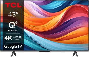 Televizor TCL QLED 43T7B 108 cm Smart Google TV 4K Ultra HD Clasa F 