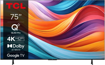 Televizor TCL QLED 75T7B 189 cm Smart Google TV 4K Ultra HD Clasa F 