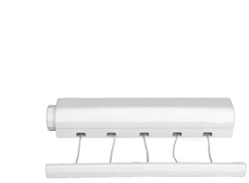 Uscator SIKS De Rufe Retractabil Extensibil 5 Sfori De 3 75 Metri Lungime Cu Montare Pe Perete Alb 