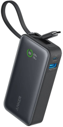 Acumulator extern Anker Nano 545 10000 mAh 30W USB-C USB-A cablu USB-C incorporat Negru