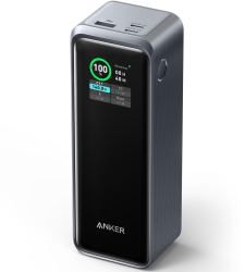 Acumulator extern Anker Prime 27.650 mAh 250W Smart Digital Display 2x USB-C 1x USB-A Negru 