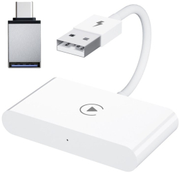 Adaptor Wireless Techstar® CTHT-020-2 Pentru Apple CarPlay Si IPhone IOS 10+ Dongle USB-Type C WiFi 5G Bluetooth Conectare Automata 