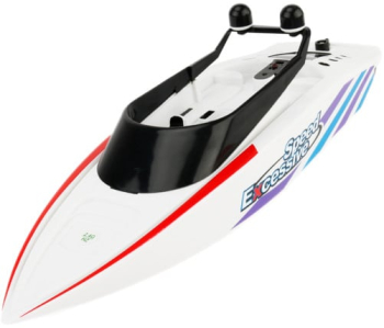 Barca cu telecomanda iUni RC Racing Boat Waterproof Frecventa 2.4G Alb 