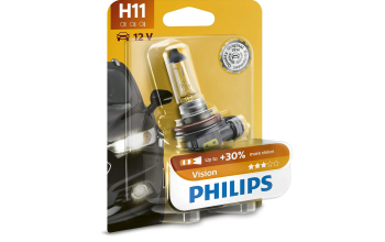 Bec auto Philips H11 Vision 12V 55W far faza lunga 12362PRB1 - RESIGILAT 