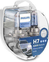 Bec Philips 12972WVUSM WhiteVision pentru faruri auto H7 55 W Halogen - RESIGILAT 