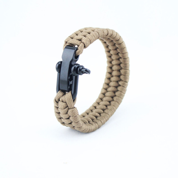 Bratara impletita Paracord Bej - Khaki 
