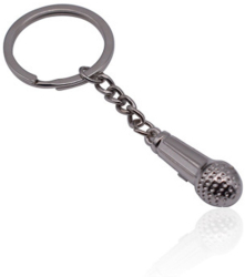 Breloc Microfon Accesoriu Chei Metal 