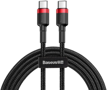 Cablu Baseus Cafule USB-C PD2.0 60W 20V 3A 2m rosu+negru