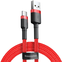 Cablu Baseus Cafule USB USB-C 2A 2m rosu+rosu