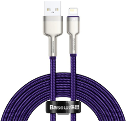 Cablu de Date USB la Lightning 2.4A 2m - Baseus Cafule CALJK-B05 - Purple 