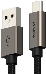 Cablu de Date USB la Type-C 60W 1m - Ringke - Black 