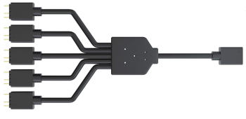 Cablu splitter Cooler Master ARGB 1-la-5 conector LED cu 3 pini 58 cm MFX-AWHN-1NNN5-R1 - RESIGILAT