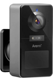 Camera de supraveghere Arenti POWER1 WIFI cu baterie reincarcabila detectare persoane rezolutie 2K senzor de miscare alerte Push pe te 