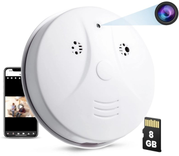 Camera Spion Detector de fum iUni D101 8GB Wi-Fi Vizualizare 4K 