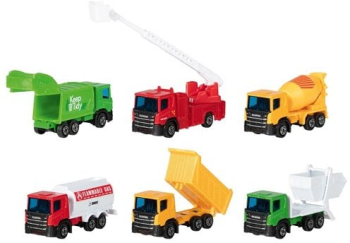 Camioane autoutilitare pentru copii 3 ani+ set 5 modele Goki 