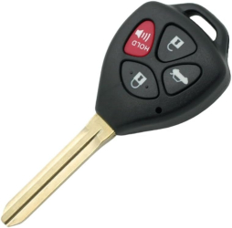 Carcasa Cheie Auto 4 Butoane Compatibila Toyota Corolla RAV4 Yaris Camry Avalon &ndash model 3+1 cu buton rosu PANIC