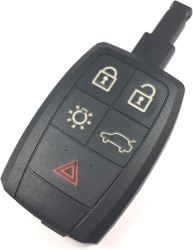 Carcasa Cheie Auto Techstar cu 5 Butoane Compatibila Volvo C30 S40 V50 C70 &ndash model keyless entry tip card &ndash fara cip fara 