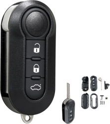 Carcasa Cheie Auto Techstar tip Briceag cu 3 butoane si lama compatibila Opel Combo D Fiat 500 Panda Punto Bravo Ducato Citroen Jumpe 