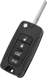 Carcasa Cheie Auto Techstar tip Flip cu 4 butoane Compatibila Jeep Renegade Compass Patriot Liberty 2014&ndash 2021 Fiat 500X cu Lama 